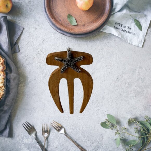 Bamboo Salad Hand With Knob Handle - Picture 7 of 7